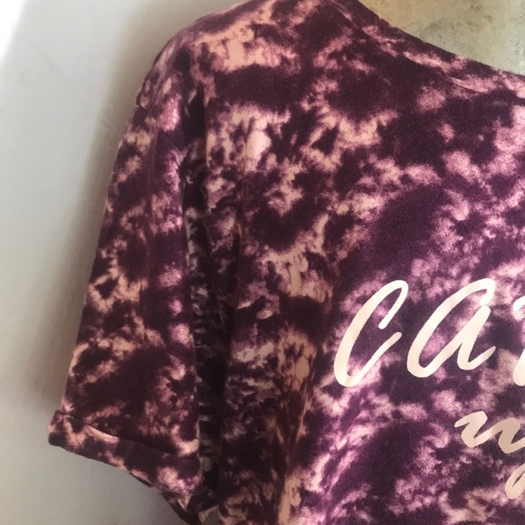 “GEORGE” Tie Dye Purple Ladies Graphic T Shirt . - Picture 3 of 8